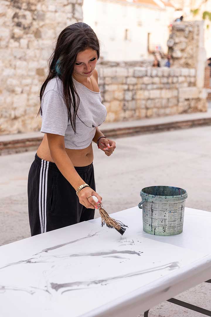 Alma Čače — performances in the Diocletian's Palace, the "Natural Imperfections" project, 2026