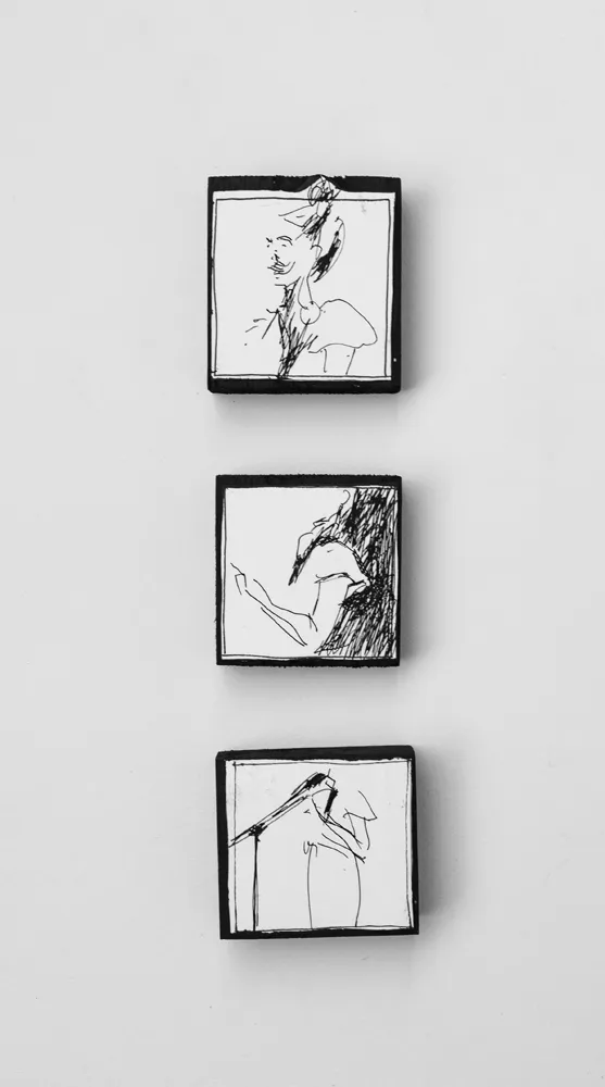 alma_cace_jazz_singer_ball_pen_paper_laminated_on_wood_4x4_cm